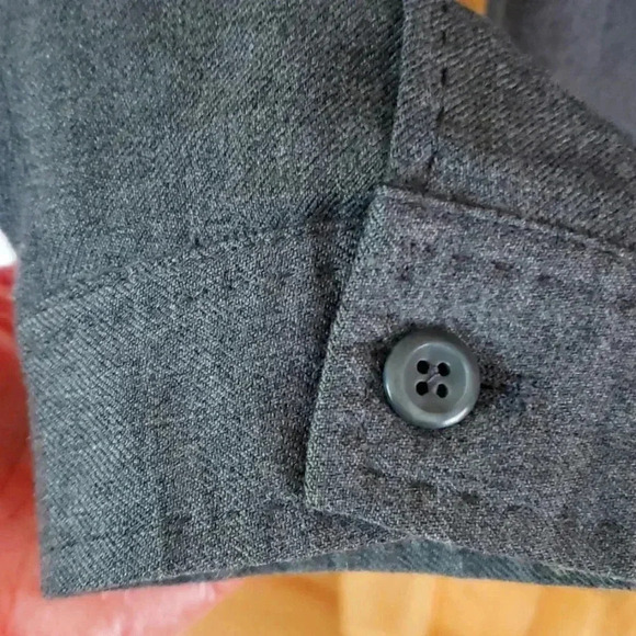 Vintage Pendleton 100% Virgin Wool Gray Crop Blazer Jacket size 12 - Picture 4 of 6